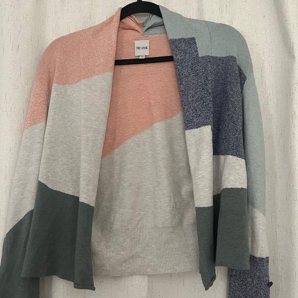 New Look Multicolor Open Front Cardigan - Picture 3 of 8